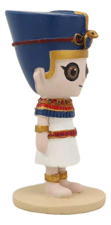 Ebros Weegyptians Collection Egyptian Chibi Statue 4' Tall Ancient Deities Gods And Goddesses Of Egypt Collectible Figurine Historical Educative Sculpture (Queen Nefertiti Royal Wife Of Akhenaten)