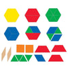 Learning Resources Giant Magnetic Pattern Blocks, 6"W, Multi-color, Plastic, Model LER9863