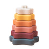 Promise Babe Silicone Stacking Rings Toy with Star Shape Soft Stacker Blocks Baby Toddler Toys,Development Sensory,Star-retro