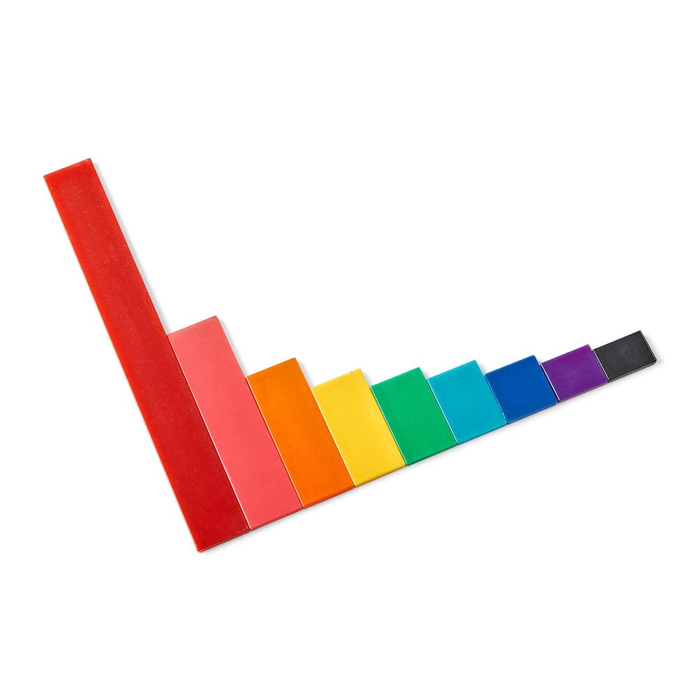 Hand2Mind Plastic Rainbow Blank Fraction Tiles, Montessori Math Materials, Fraction Manipulatives, Unit Fraction, Fraction Bars Math Manipulatives, Fraction Games, Homeschool Supplies (Set Of 51)