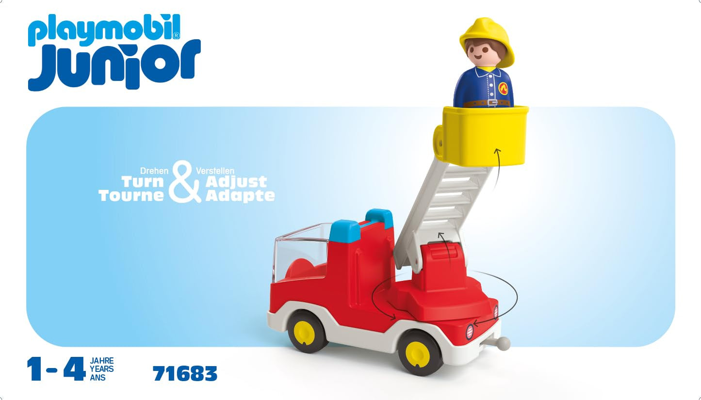 Playmobil Junior Fire Truck Ladder Unit - Multicolor Plastic Model 71683