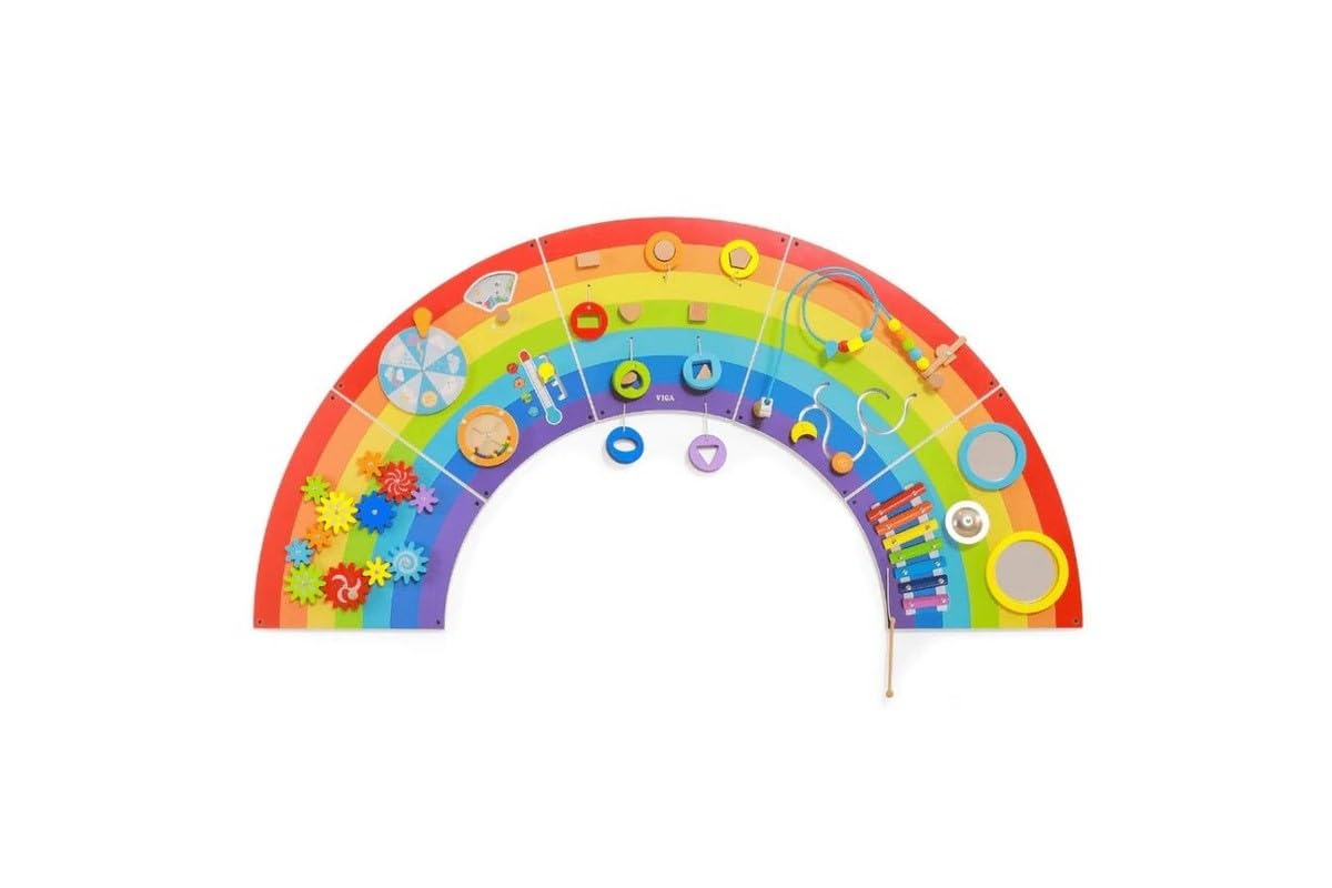 VIGA 44642 Toys - Wall Activity Panel - Rainbow