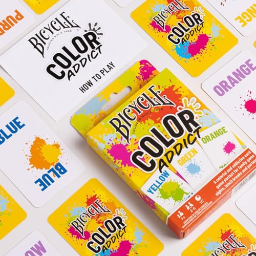 Bicycle Matching Family Card Game for Up to 6 Players, Ages 7+, Yellow, Cardstock, Model 10035505