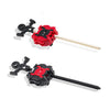 COCOFOX 2 Pack Bey Burst Launchers Right/Left-Spin Launcher cutting edge Gyro Launcher(Black+Red)