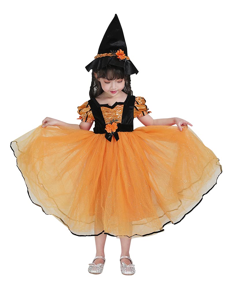 Seasons Children Orange Fancy Fairytale Witch Costume (2-4T)