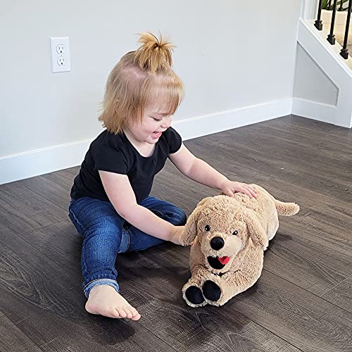 Lotfancy Dog Stuffed Animals, 26'' Cuddly Golden Retriever Stuffed Animals, Dog Plush Toy, Large Stuffed Dog, Beige