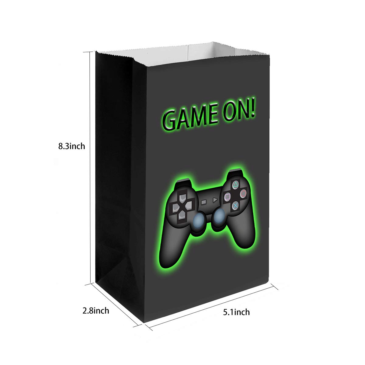 Outego Video Game Party Bags Video Game Paper Bags Video Game Party Favor Bags For Kids Birthday Party Goodie Bags (24 Pack)