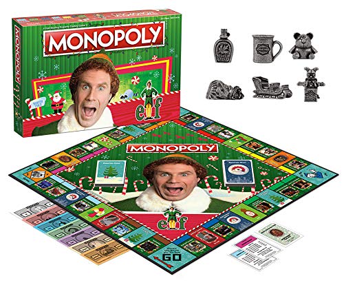 Monopoly Elf | Based On Christmas Comedy Film Elf | Collectible Monopoly Game Featuring Familiar Locations And Iconic Moments |
