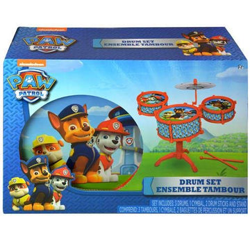 Nickelodeon Paw Patrol Drum Kit Set - Standard Size, Multi-Color, Plastic, Model B07741HTPQ