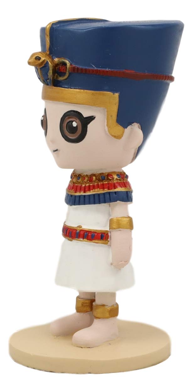 Ebros Weegyptians Collection Egyptian Chibi Statue 4' Tall Ancient Deities Gods And Goddesses Of Egypt Collectible Figurine Historical Educative Sculpture (Queen Nefertiti Royal Wife Of Akhenaten)