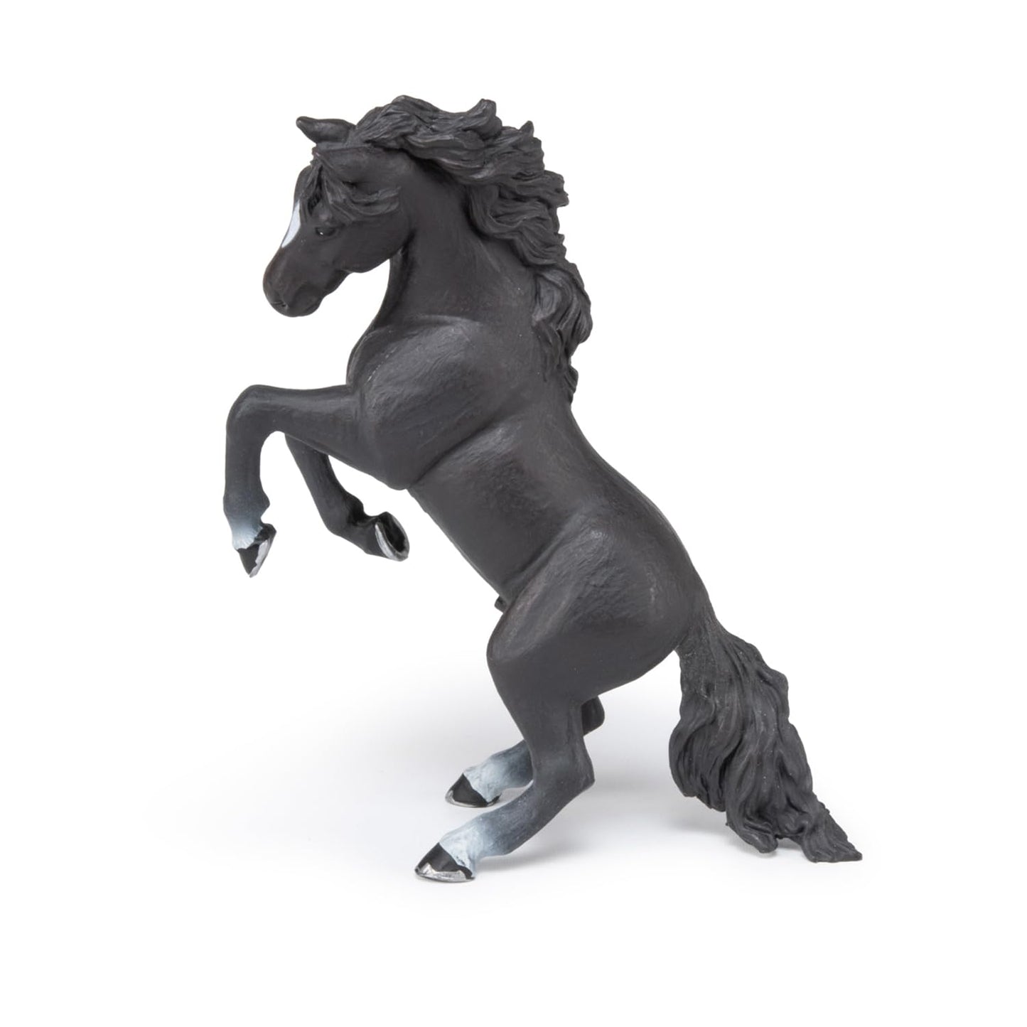 Papo - Hand-Painted - Figurine - Horses,Foals And Ponies - Black Reared Up Horse Figure-51522 - Collectible - For Children - Suitable For Boys And Girls - From 3 Years Old