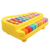 2in1 Baby Piano Xylophone Toy with 8 Multicolored Keys & Keyboard | Musical Learning Instrument with 2 Mallets & Music Cards |