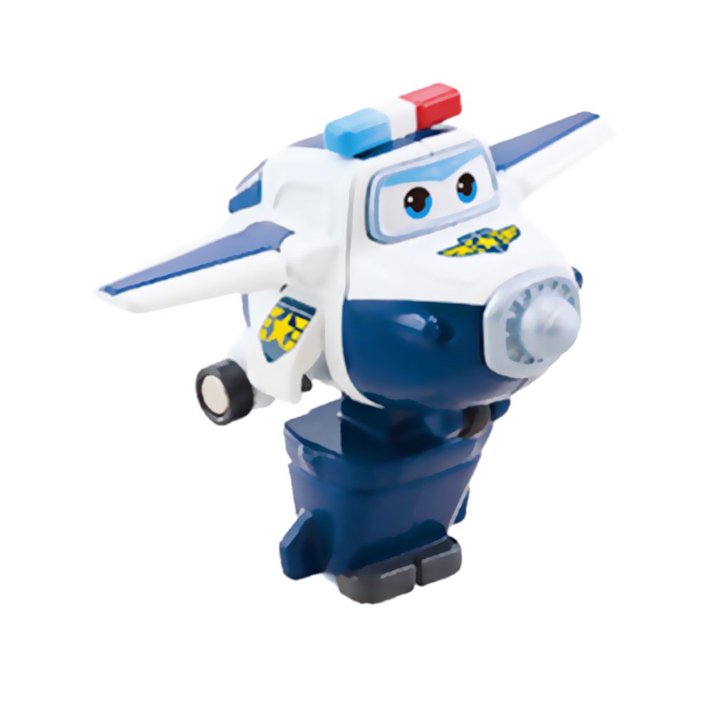 Super Wings 5' Transforming Paul Airplane Toys Vehicle, Action Figure, Plane To Robot, Suitable 3 4 5 Year Old Preschool Kids, Fun Plane Toys For Boys And Girls, Birthday Gifts, Blue