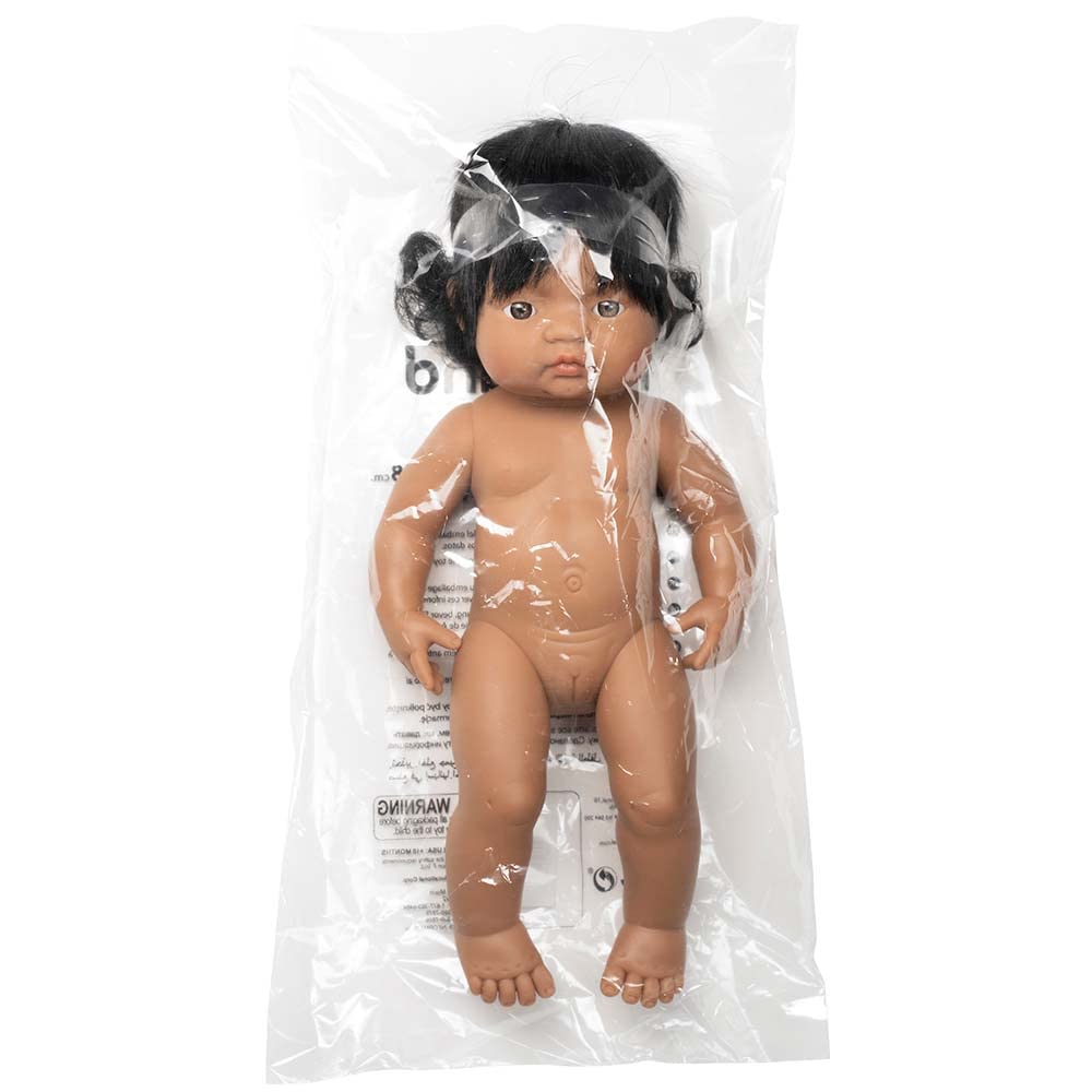 Miniland Educational - 15'' Anatomically Correct Baby Doll, Hispanic Girl