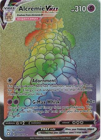 Pokemon Single Card Alcremie Vmax 073/072 Hyper Rare Shining Fates