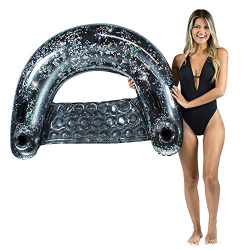 Poolcandy Sun Chair Water Raft, Multiple Chair Styles (Black Onyx)