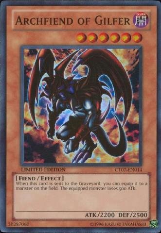 archfiend monsters Yu-Gi-Oh! - Archfiend Of Gilfer (Ct07-En014) - 2010 Collectors Tin -  Limited Edition