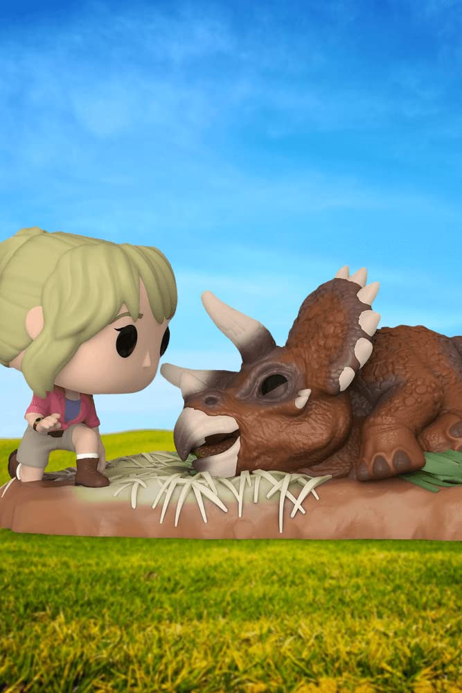 Dr. Sattler Funko Jurassic Park POP! Moment Vinyl Figurine with Triceratops Special Edition 9 cm
