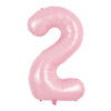 TONIFUL 40 Inch Pastel Pink Number 2 Balloon Balloon Big Pink Digital 2 Balloon for Girls Birthday Party Wedding Bridal Shower