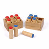 YHZAN Montessori Sound Bottles - Educational Wooden Toys for Kids, Blue