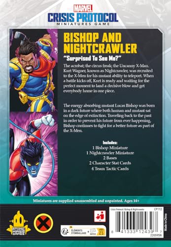 Marvel: Crisis Protocol Bishop & Nightcrawler Character Pack - X-Men Miniatures With Advanced Abilities! Tabletop Superhero Game