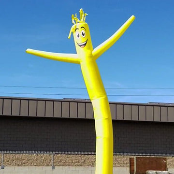 FFN Yellow 20ft Tall Inflatable Tube Man - Air-Powered Dancing Puppet for Outdoors