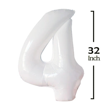 Goer 2023 Foil Number Balloons For 2023 New Year Eve Festival Party Supplies Graduation Decorations (White,32 Inch)