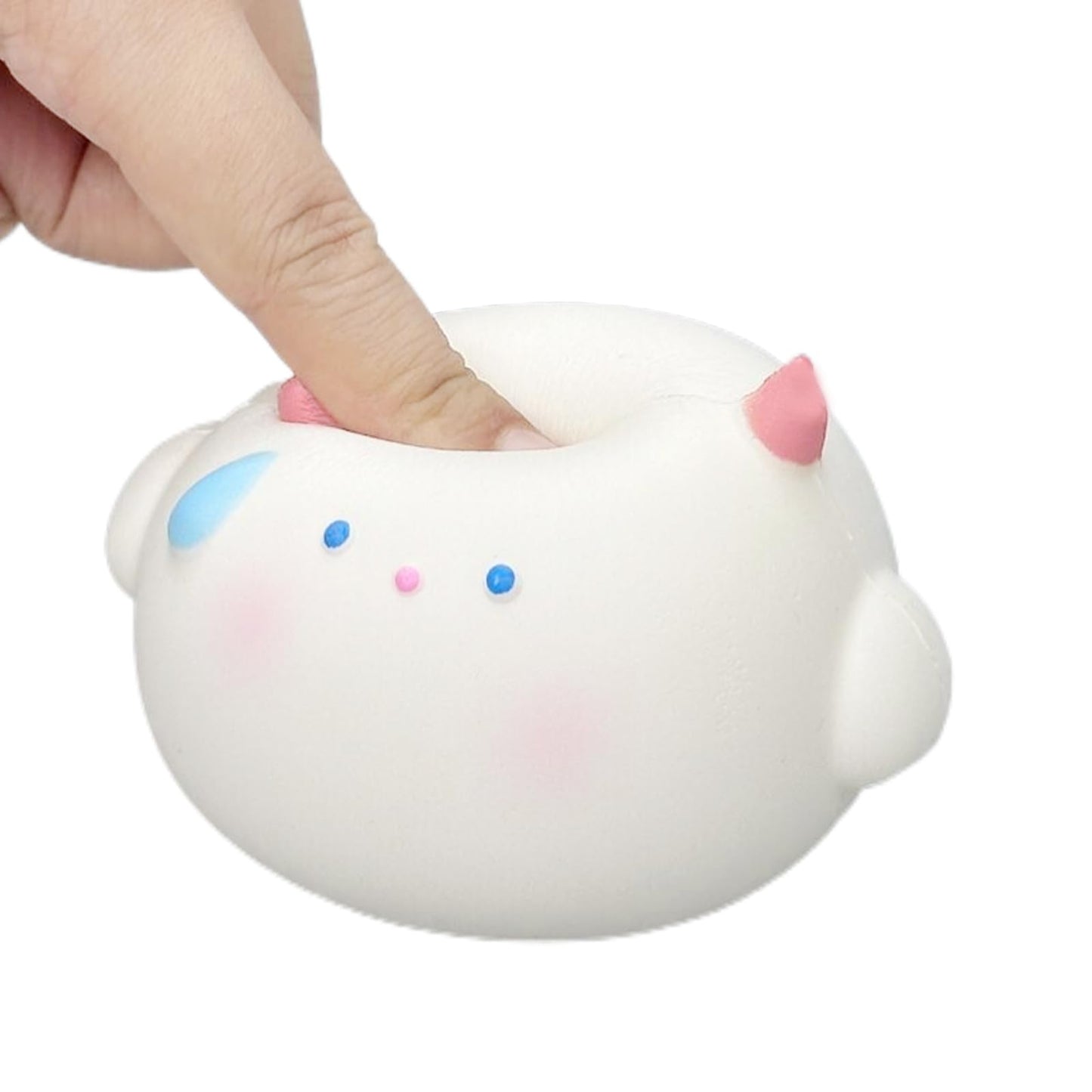funnysquee Cute Horned Monster Squishies Toy,Stress Balls for Kids Adults,Small Monster Stress Relief Squeeze Toys for Kid Chris