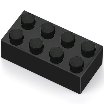 Feleph 320 Pieces 2X4 Black Bricks Classic Building Creative Play Blocks Set Parts Toy Accessories Compatible With 3001 Major Brick Brands (Black)