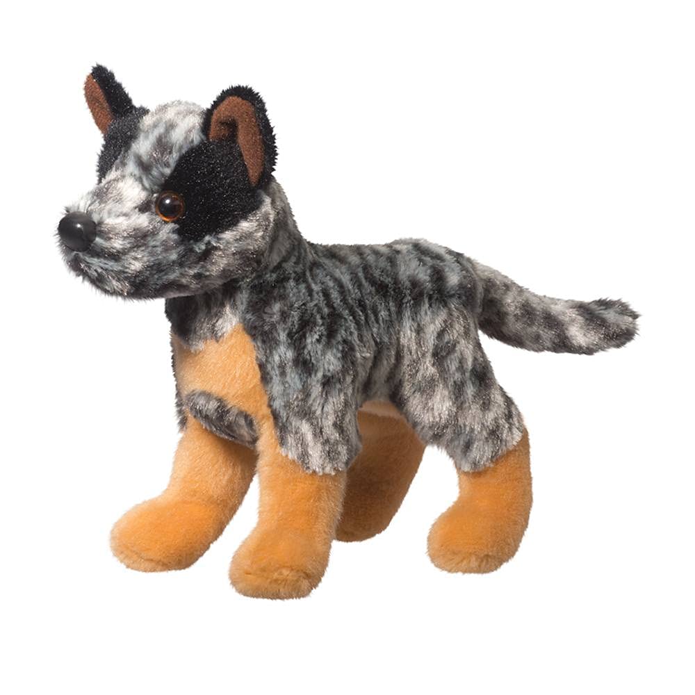 Douglas Australian Cattle Dog Plush Stuffed Animal - 8" Gray/Black/Tan, Soft Plush, Model 4021