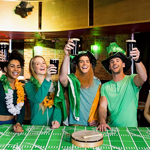 Irenare Football Tablecloth Plastic Football Party Decoration Disposable Football Themed Table Cover Touchdown Table Cloths for