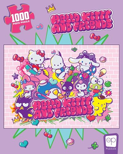 Hello Kitty And Friends “Tokyo Skate” 1,000 Piece Jigsaw Puzzle | Collectible Puzzle Artwork Featuring Hello Kitty, Pochacco, Keroppi & More | Officially-Licensed Sanrio Puzzle & Merchandise