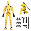 DANONI Titan13 Robot Actions Figure Lucky Robot 13 Creative 3D Printed Action Figure Multi Jointed Action Figures Desktop Decorations for Kids mature-themed (Yellow 1pc)