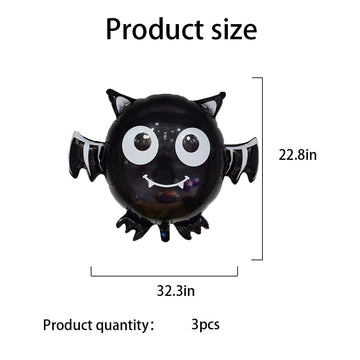 Hadckja Bat Balloons Cute Bat Halloween Balloons Bat Foil Balloons For Bat-Themed Party Supplies Decorations Halloween Party Dec