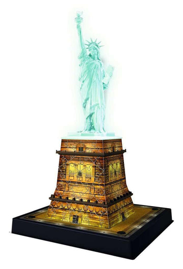 Ravensburger Statue Of Liberty Night Edition - 108 Piece 3D Jigsaw Puzzle For Kids And Adults | Precision Fit With Easy Click Technology | Durable Display Piece | Over A Century Of Quality