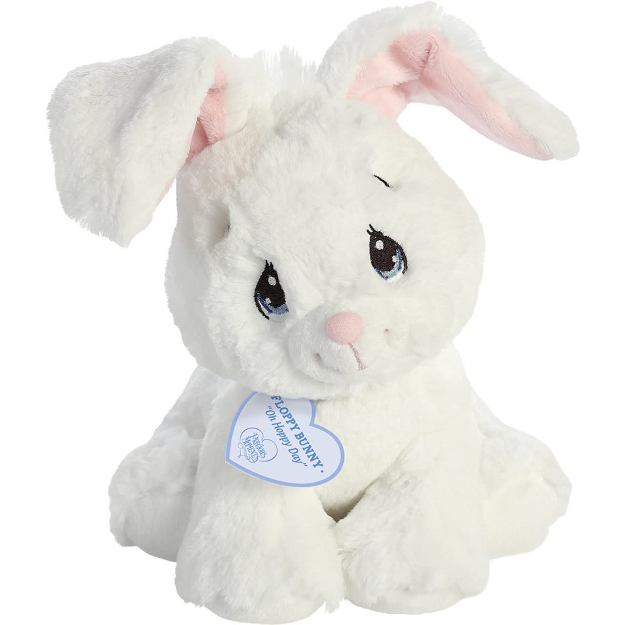 Aurora® Inspirational Precious Moments™ Floppy Bunny Stuffed Animal - Cherished Memories - Enduring Comfort - White 8.5 Inches