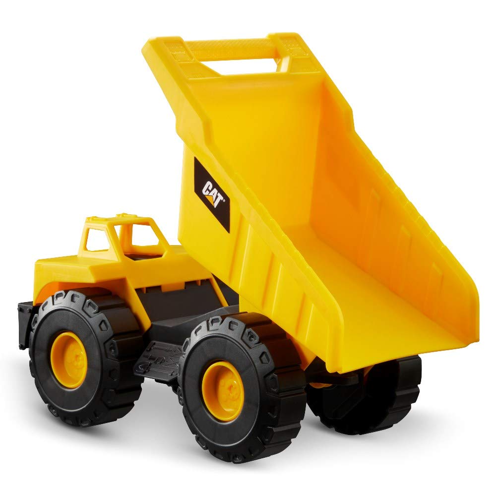 CAT Construction Toys, Dump Truck Set with CAT Hard Hat and Sand Tools, Outdoor Toys for Kids Ages 3+