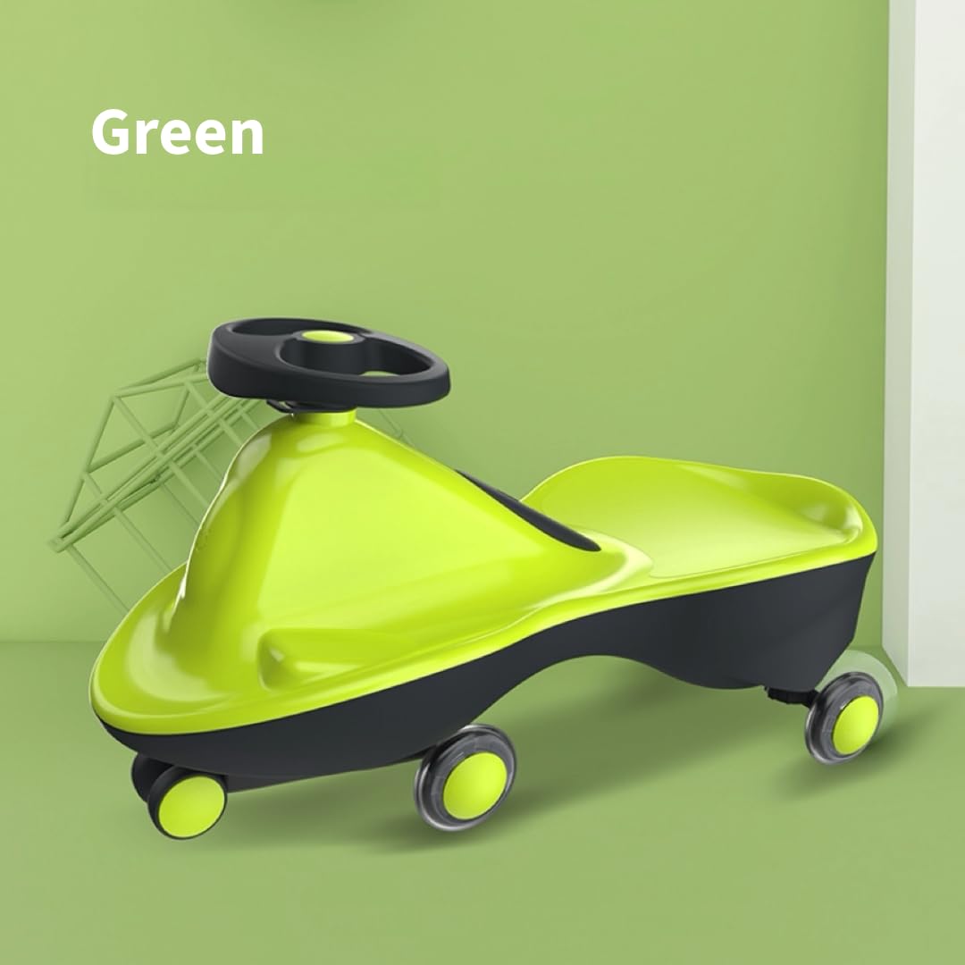 Joybay Sports Collection Premium Led-Wheel Swing Car Ride On Toy (Apple Green, Come Fully Assembled)