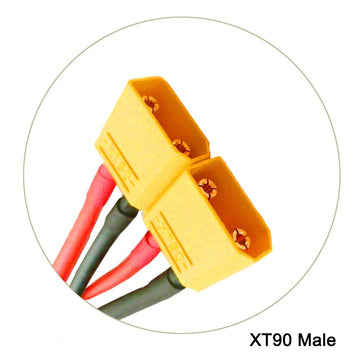 Fly Rc 2Pcs Xt90 Plug Parallel Battery Connector Cable Xt90 Connector Style Parallel Y-Harness For Quadcopters Multirotors Rc Li