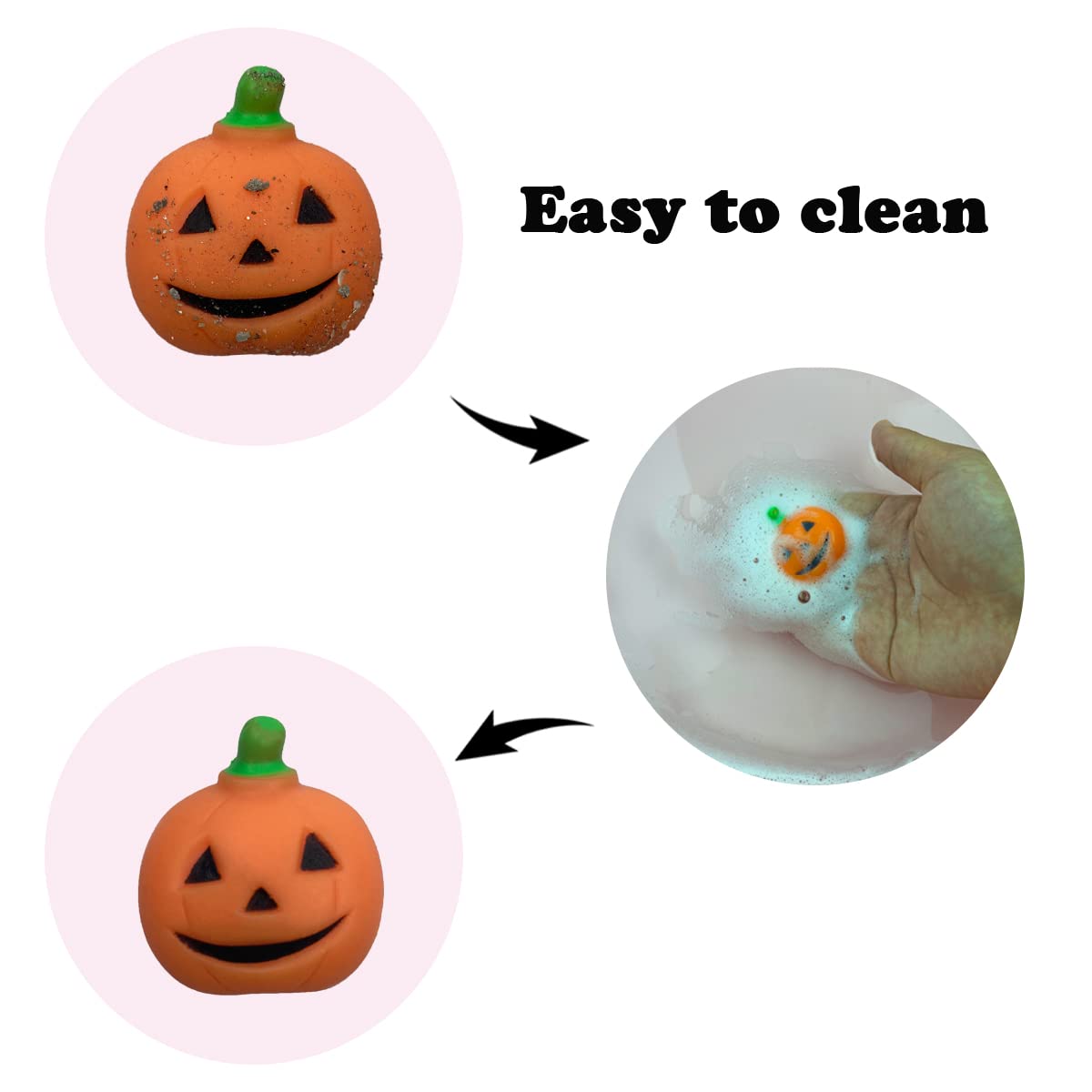 Pinkiwine 48 Pcs Halloween Mochi Squishy Toys Squishies Halloween Toys For Kids Girls Boys Halloween Party Favors Halloween Treat Bags Gifts