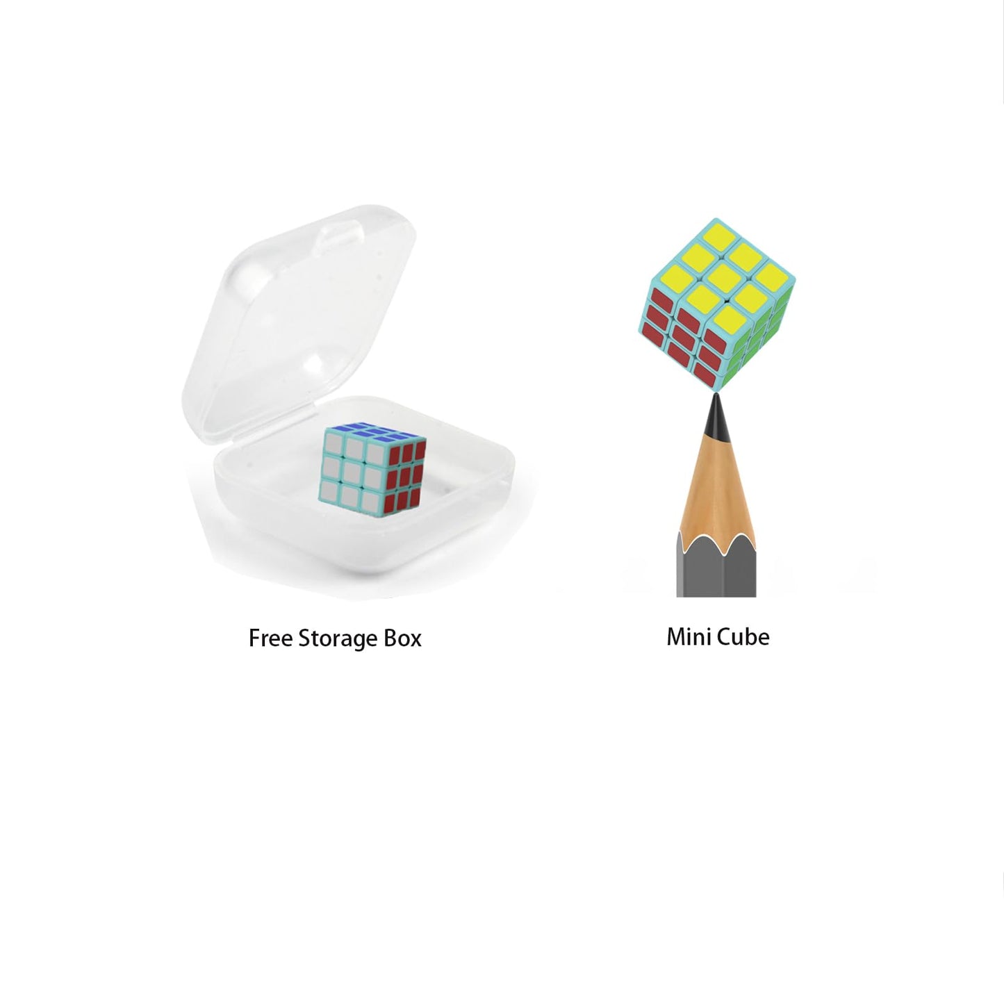 Y.L. Doymx Mini Cube 3X3 - Cube Lab 1X1X1Cm Tiny Cube, Smooth Magic Smallest Cube Gift For Kids And Adults(Blue)