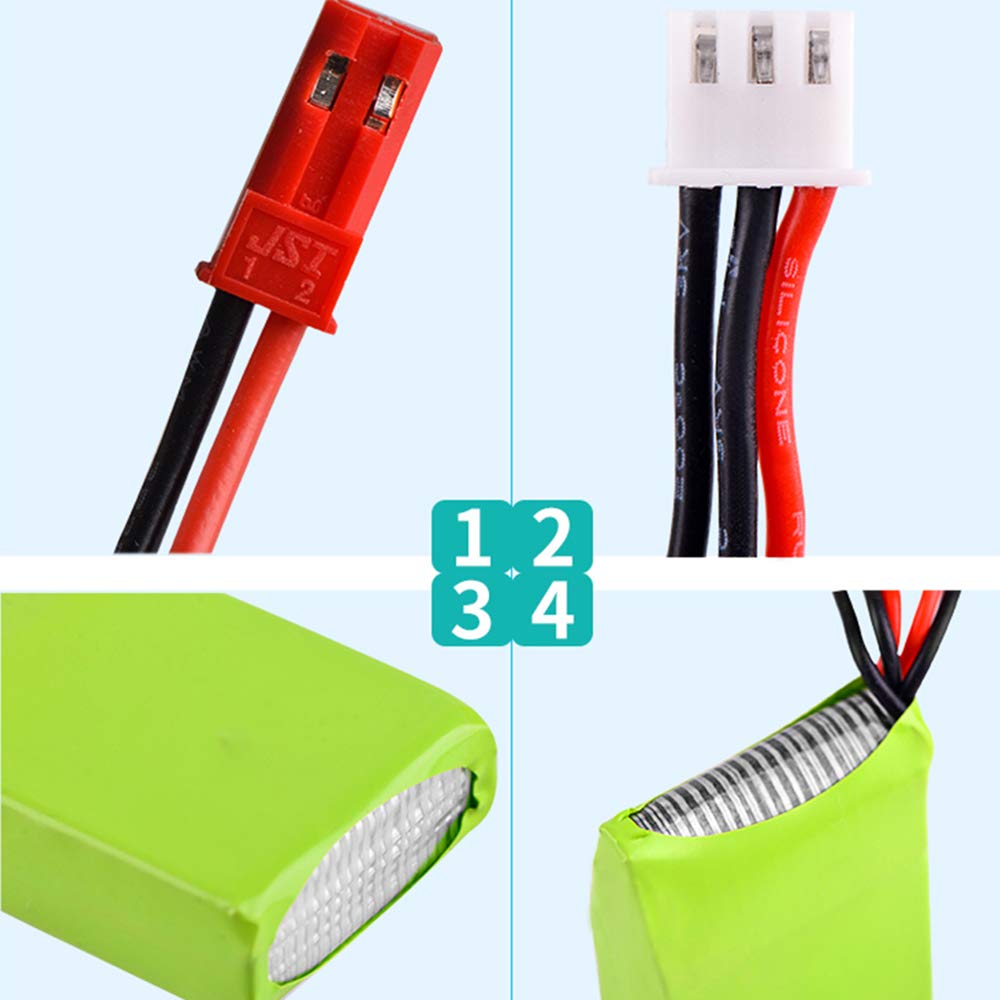 GoolRC 2pcs Flysky FS-GT5 RC Transmitter Battery, 2S 7.4V 1500mAh Lipo Battery for Flysky FS-GT5 Remote Controller