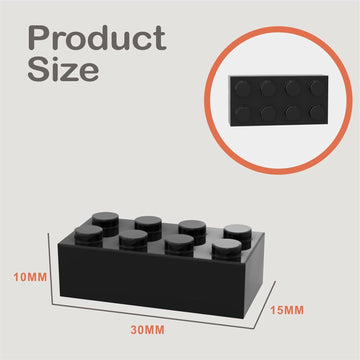 Yujhitp 500 Piece Black Bricks Bulk, Black 2X4 Building Bricks Flat, Compatible With Lego Parts And Pieces: 2X4 Black Bricks(Col