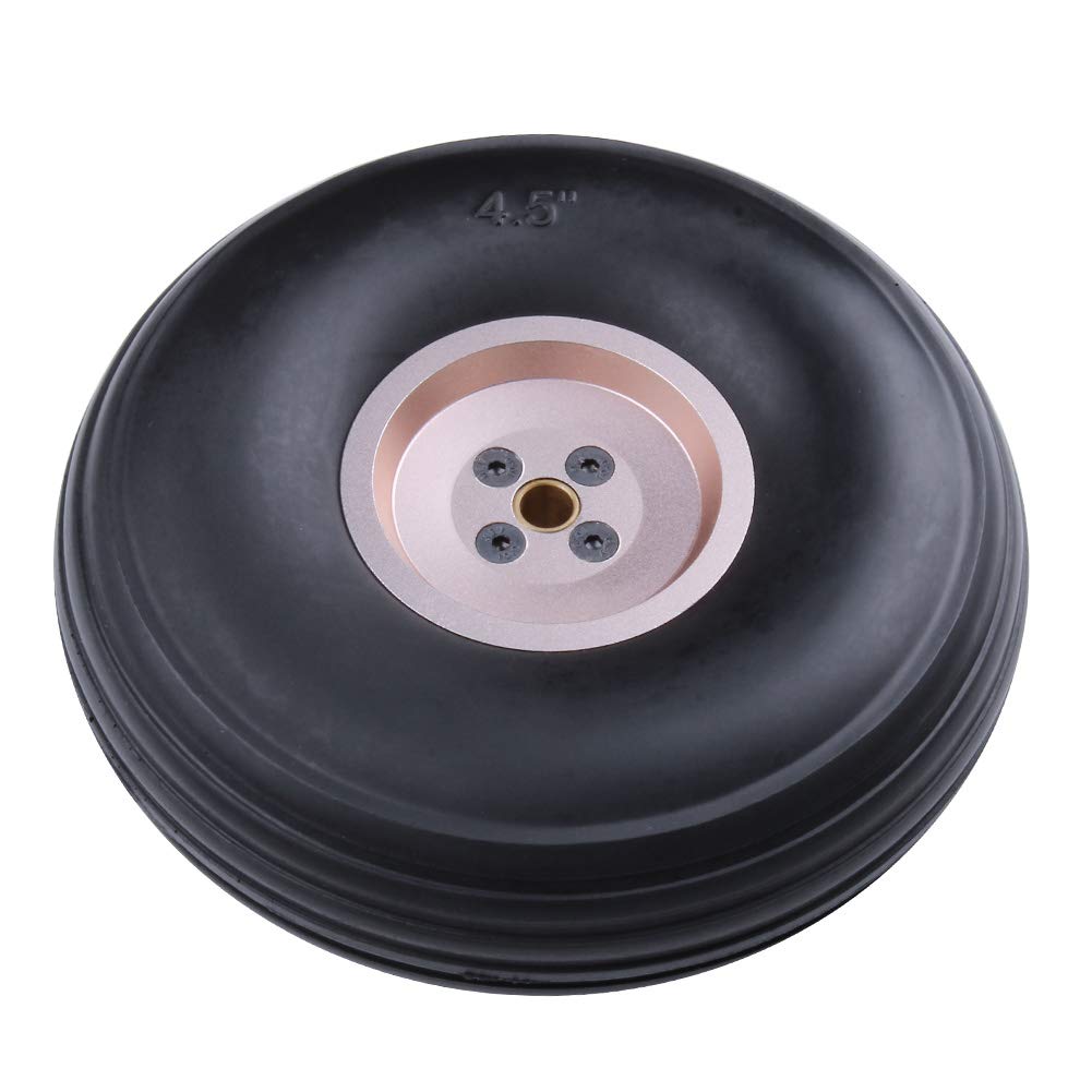 Hobbypark 1 Piece Rubber Tire & Wheel For Rc Airplane Replacement Parts (4.5''/114Mm)