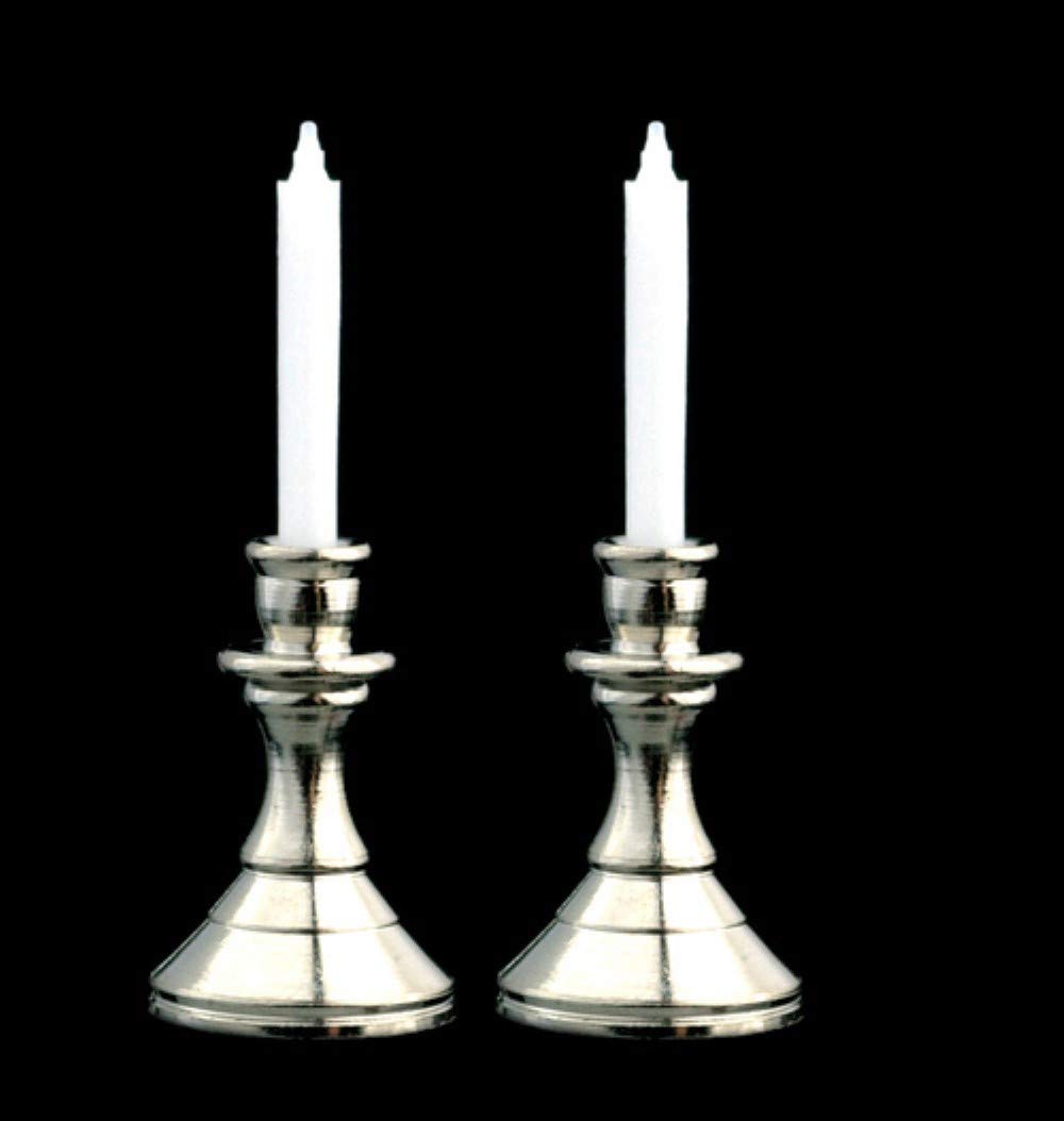 Dollhouse Miniature Silver Candlesticks