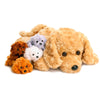 Vposyako 5-Piece Dog Stuffed Animals Set, Soft Brown Plush Toys for Girls, Includes Mommy Dog & 4 Babies, Great Gift for Ages 3-9