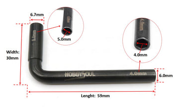 HOBBYSOUL Thin Hex Nut Driver 4.0mm & 5.0mm for RC 1/24 Axial SCX24 & 1/18 Traxxas TRX4M and Other Scale Crawler Truck, (1-Pack)