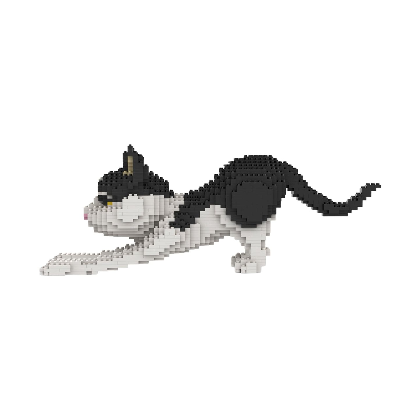 Larcele Mini Building Blocks Animal Set, Diy Micro 3D Building Toy Bricks,1390 Pieces Kljm-05(Black And White Cat)