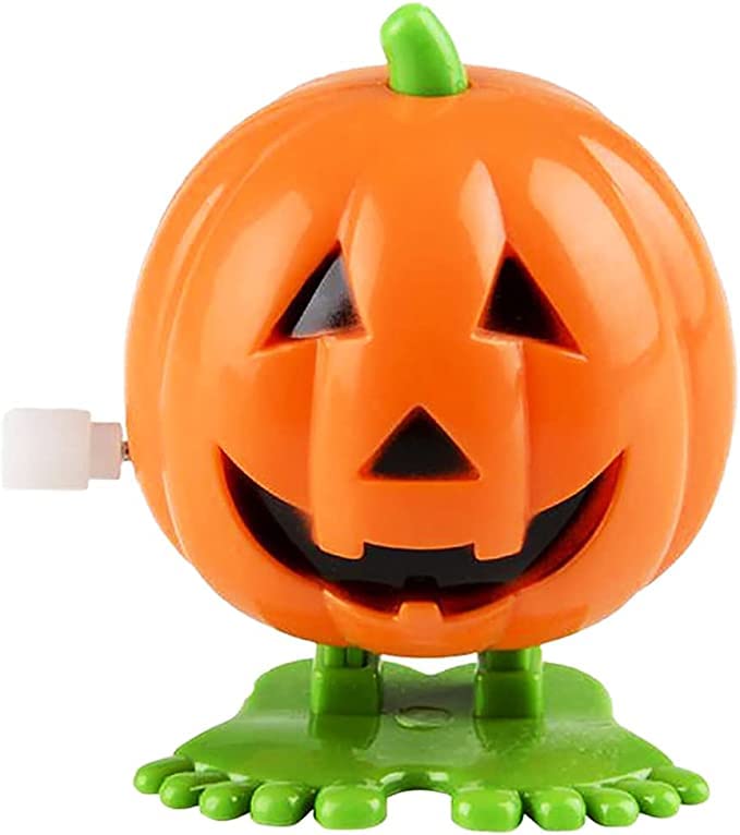 The Dreidel Company Halloween Pumpkin Wind-Up Toys, Birthday Party Favors, Novelty Toys for Boys and Girls, 2'' Inches (12-Pack)