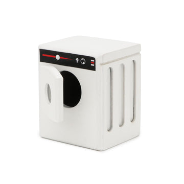 Dollhouse Miniature Washing Machine 1:12 Furniture Appliance Model Laundry Machine Mini House Washer Decoration Accessories Openable Lid Washer Dryer (Wood)
